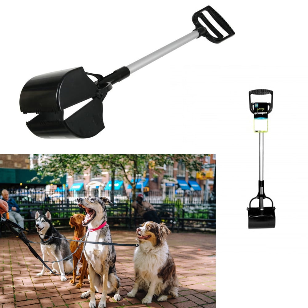 1 Dog Cat Pooper Scooper Rake Pet Large Metal Base Waste Poop Clean Up Grip Clip