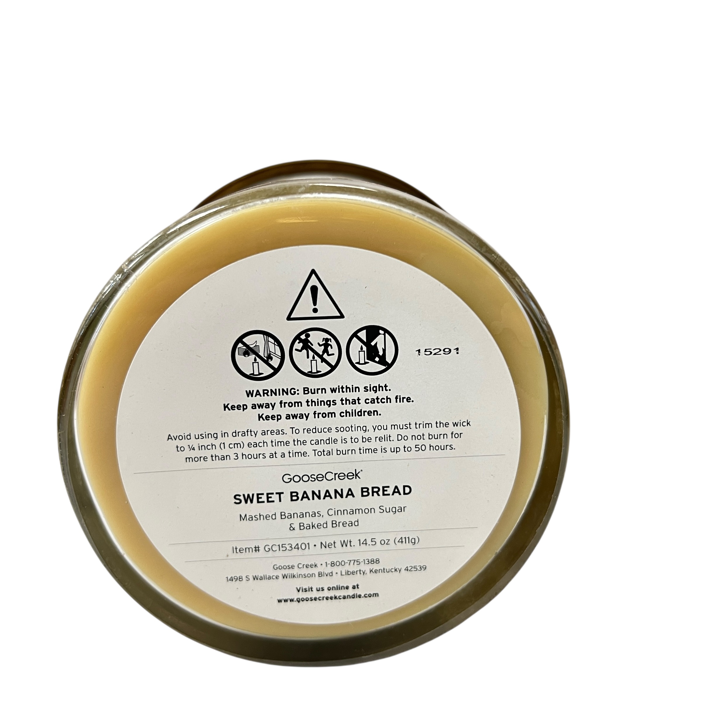 Goose Creek Sweet Banana Bread Scented 3 Wick Candle 14.5 oz