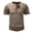 Khaki, variant on Half Button Shirts for Men Short Sleeve Cotton Henley Shirt Solid Color Muscle Gym Workout Athletic Tee Shirts Fashion Clothes Army Green XL