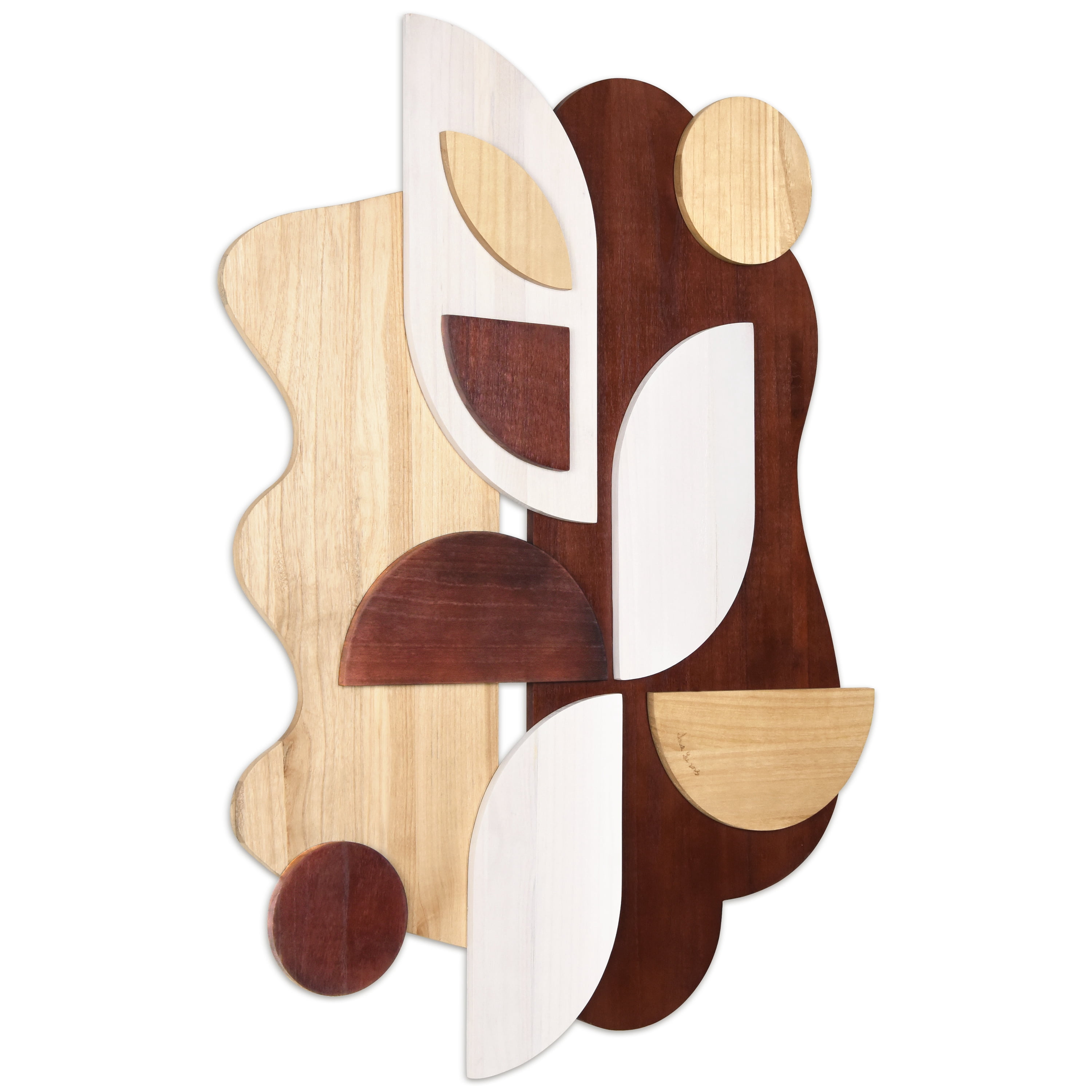 "Sands Serenade I" Hand Made & Hand Finished Dimensional Solid Paulownia Wood Abstracts Wall Art