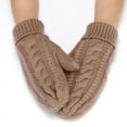 thumbnail image 3 of Guantes de punto para mujer, estilo invernal, cálidos, de terciopelo grueso, resistentes al frío, de color sólido, para montar a caballo y para hombre, 3 of 5