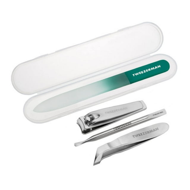 Set de cuidado de uñas Tweezerman Emerald Shimmer con cortaúñas y lima