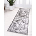 thumbnail image 2 of Unique Loom 3141301 3 ft. 3 in. x 16 ft. 5 in. Salle Garnier Sofia Runner Rug, Gray, 2 of 10