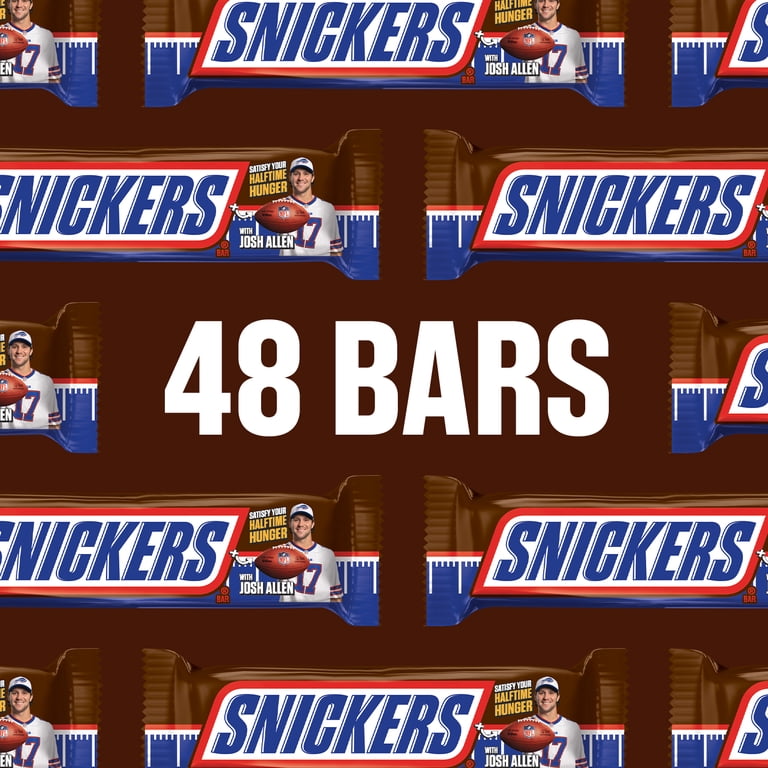 SNICKERS, Full Size Bulk Chocolate Candy Bars, 89.28 oz, 48 ct