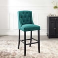 thumbnail image 7 of Modway Baronet Tufted Button Upholstered Fabric Bar Stool in Teal, 7 of 7