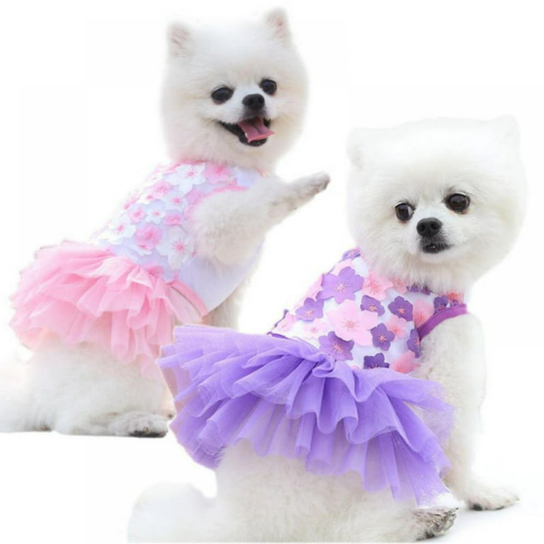 Wedding Dog Dress Plum and Beige Dog Dress Flower Girl Dog 