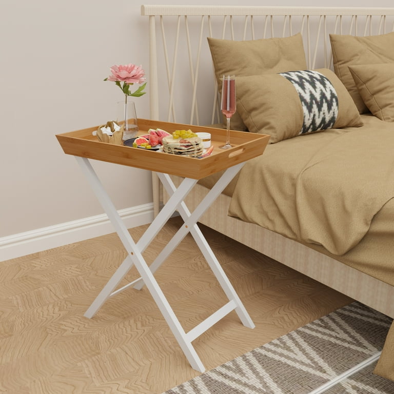 【MARKET B】BAMTA tray table 6043H72 bamboo Bambloom Bamboo Folding TV Tray Table with Detachable Tray