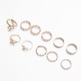 thumbnail image 3 of Anillos Bohemios, Conjuntos De Anillos Para Nudillos, Anillos De Dedo De Estrella Vintage, Joyería Para Mujeres Y Niñas 11 Uds. Guardurnaity AP005546-00, 3 of 6