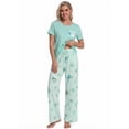 thumbnail image 6 of DAKIMOE Womens Pajama Sets 2 Piece Sets for Women Summer Sets Short Sleeve Pajamas Lounge Set Casual Sleepwear Loungewear PJS, S-XXL, 6 of 9