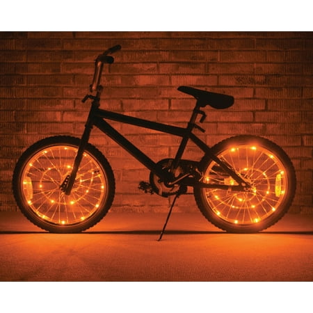 Wheel Brightz Lightweight LED Bicycle Safety Light Accessory Orange
