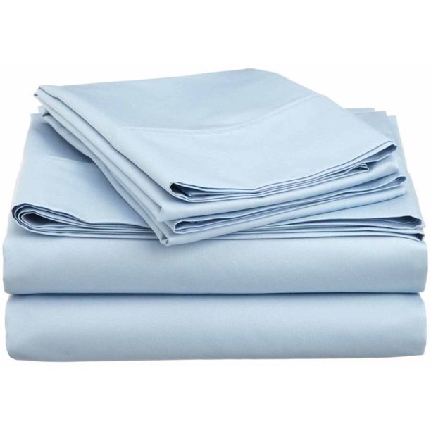 600Thread Count Cotton and Polyester Blend Deep Pocket WrinkleFree Solid Bedding Sheets