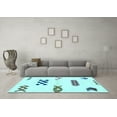 thumbnail image 3 of Ahgly Company Indoor Rectangle Solid Light Blue Modern Area Rugs, 8' x 12', 3 of 4