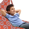 thumbnail image 1 of Abstract Lounger Chair Bag, Pattern of Repeating Dotted Flower Like Shapes Retro Style Feels, High Capacity Storage with Handle Container, Lounger Size, Burnt Sienna White, by Ambesonne, 1 of 5