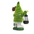 thumbnail image 6 of Flocking Gnome Solar Garden Statues Outdoor Decor Flocked Gnome with Solar Lantern Figurine Dwarfs Jardim Yard Ornaments, 6 of 7