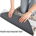 thumbnail image 3 of Beige Cartoon Horse Rainbow Pattern Hot Yoga Mat Towel Non Slip for Hot Yoga - Quick-Drying Yoga Mat Cover with 4 Corner Pockets with Travel Bag - Hot Yoga Towel Non Slip 70"x26", 3 of 6