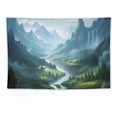 thumbnail image 5 of COMIO Nature Forest Tapestry, Green Forest Mountain Scenic Aesthetic Tapestries for Bedroom, Fairy Forest Landscape Tapestry Wall Hanging for Dorm Office Living Room, 5 of 7