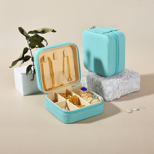 Caja de joyería portátil simple, mini caja de almacenamiento de joyas, caja de embalaje de joyería de anillo pequeño de viaje
