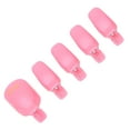 thumbnail image 5 of Nieyigj 5 Pieces Gel Polish Remover Clips Home Salon Toenail UV Gel Soak Off Cap Wrap Nail Art Tool Set, Reusable Acrylic Nail Polish Removal Caps, 7.87 inches / 20 cm Length, Pink, 5 of 9