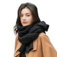 thumbnail image 2 of Dress Choice Women Chunky Knit Scarfs Thick Cable Shawls Wrap Winter Soft Warm Long Large Solid Color Scarf for Daily Wear, 2 of 8