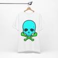 thumbnail image 3 of Blue Skull Graphic Design Tee, Skull Shirt, Vintage Tees, Art Design T-Shirt, Vintage Graphic Tee, Art Shirts with Skulls, 3 of 83