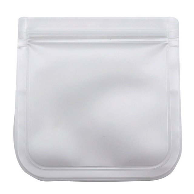Sac de Rangement Alimentaire Durable Réutilisable Transparent Sac de Conservation de la Fraîcheur Double Fermeture Éclair Sac Scellé Sac à Sandwich Étanche Contenant de Rangement Alimentaire Lavable