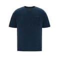 thumbnail image 6 of Men's Casual Round Neck Corduroy Short Sleeve Running Fitness T Shirt Summer Short, 6 of 7