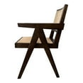 thumbnail image 4 of Moe's Home Takashi 18" Dining Chair w/Rattan Seat in Dark Brown (Set of 2), 4 of 8