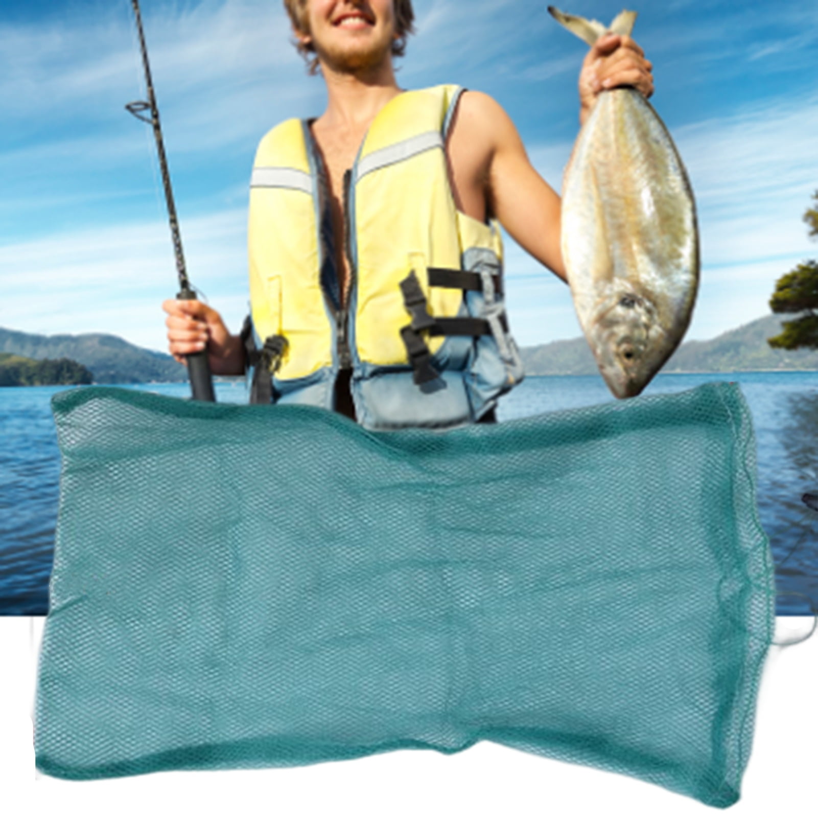 Etereauty Bag Fishbag Fishing Net Crab Clam Baskets Live Traps Nets Catch  Lobster Bait Spearfishing Leech Bags Fish Drawstring 