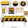 thumbnail image 3 of Halloween Party Supplies, Halloween Plates Napkins Party Decorations Tableware Set, Trick or Teart Disposable Dinnerware Witch Pumpkin Bat Ghost Halloween Table Decorations Serves 24 Guests, 3 of 5