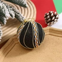Neoyler Christmas Tree Ornaments Lights Christmas Tree Lights Shatterproof Balls Easy Hanging Xmas Decor Parties Holidays 3.1In Black