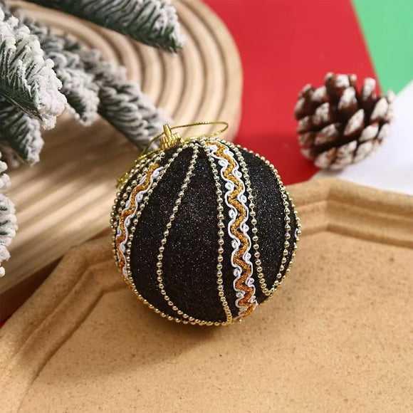 onlyliua Liquidación Adorno para Árbol de Navidad, Bola Colgante Irregular, Suministros para Fiestas Navideñas En Casa, Bolas Negras, Adornos Colgantes
