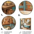 thumbnail image 3 of Designart "Bath Vintage beauty I" Bath & Laundry Metal Art Living Room, 3 of 5