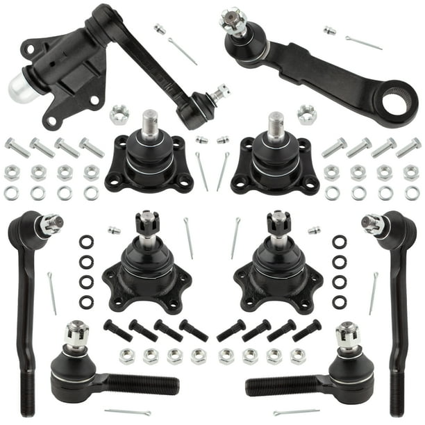 BOXI 10pcs Front Idler Arm Pitman Arm Ball Joints Tie Rod Ends for