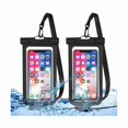 thumbnail image 1 of wonima02 Waterproof Phone Pouch, IPX8 Cell Phone Case for iPhone 15 14 13 Pro Max Plus Galaxy S22 S23 up to 7" Essential Dry Bag for Beach Cruise Ship, 2 Pack(Black+Black), 1 of 1