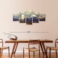 thumbnail image 3 of Elephant Stock Rocky Mountains Wall Art - Horizontal Multi Panel Canvas - Living Room Wall Decor - Nature Multi Panel - Brown And Beige Decor - 74" x 34", 3 of 8