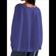 thumbnail image 4 of Camiseta con Gráfico de Números para Mujer, Sudadera de Larga con Cuello Redondo, Suéteres Extragrandes. Azul L, 4 of 6
