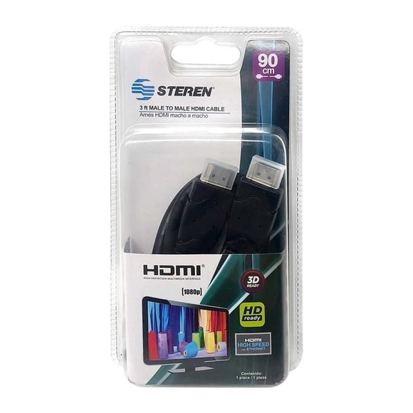 Cable HDMI Steren Macho a macho 90 cm modelo 206-843