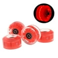 thumbnail image 3 of 4 Pack Roller Skate Wheels Luminous , with Bearings Installed - Outdoor Roller Skate Wheels for Double Row Skating & Skateboard 32x58mm, 82 Red, 3 of 9