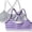 Heather Grey/Violet Tulip, variant on Girls 7-16 Hanes 2-pack Seamless Molded Racerback Wire Free Bralettes Gray Purple Stripe