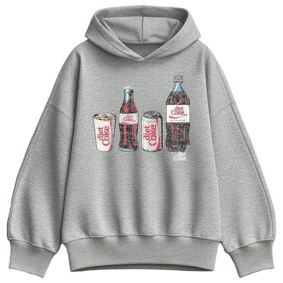 Diet Coke - Bottles and Cans - Women's Oversized Fleece Hoodie Sweatshirt
