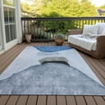 thumbnail image 6 of Addison Rugs Chantille Indoor/Outdoor Transitional Organic Blue Washable Rectangle Rug, 5' x 7'6", 6 of 6