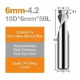 thumbnail image 2 of LED Lights Milling Cutter Tungsten Steel Words Light Strip Engraving Cutter 6mm Colorful Slotting Tools 1PCS ,Great Multi-Purpose Application, 2 of 4
