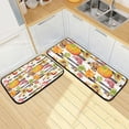 thumbnail image 7 of SKYSONIC Thanksgiving Pumpkin 2 Pieces Kitchen Rug Cushioned Anti-Fatigue Kitchen Rugs Set for Home Office Laundry,19.7" x 27.6"+19.7" x 47.2", 7 of 7