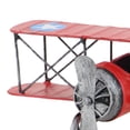 thumbnail image 4 of DecMode Red Metal Airplane Wall Decor, 4 of 10