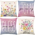 thumbnail image 5 of Housses de Coussin à Ressort 17,7 X 17,7” Housse de Coussin Décorative Joyeux Printemps Housse de Coussin Carrée Douce Décoration Extérieure pour Canapé, 5 of 5