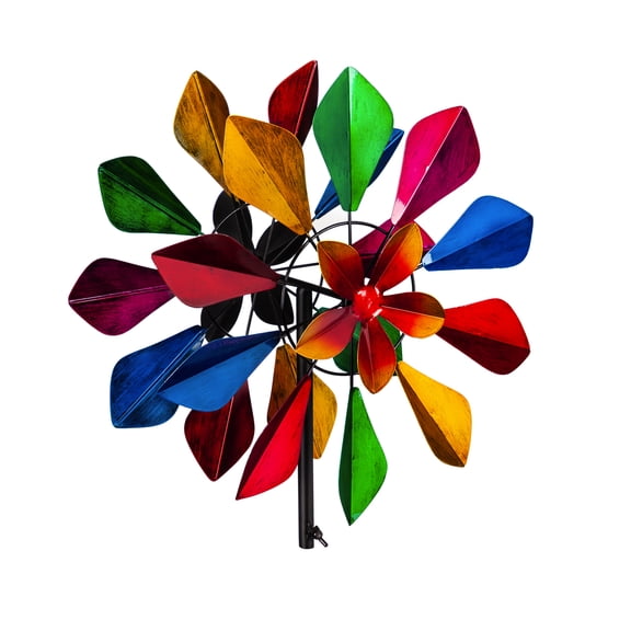 Wind Spinner Topper, Folded Colorful Petals