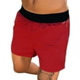 thumbnail image 1 of Aayomet Running Shorts for Men Solid Short Pant Elastic Waist Short Pant Pocket Short (Red, L), 1 of 5