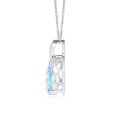 thumbnail image 2 of ANGARA Natural Solitaire Pear-Shaped 1.25 ct Aquamarine Flame Pendant in 14K White Gold for Women (Size-9x7mm) | March Birthstone, Anniversary, Jewelry Gift for Women | Natural Aquamarine Necklace, 2 of 8
