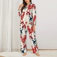 thumbnail image 3 of Bingfone Womens Pajama Sets Roosters Print,Long Sleeve Loungewear Pajamas Set-Large, 3 of 9