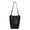 black, variant on Genuine Leather Bucket Tote Bag, Women's Pebbled Shoulder Handbag Purse